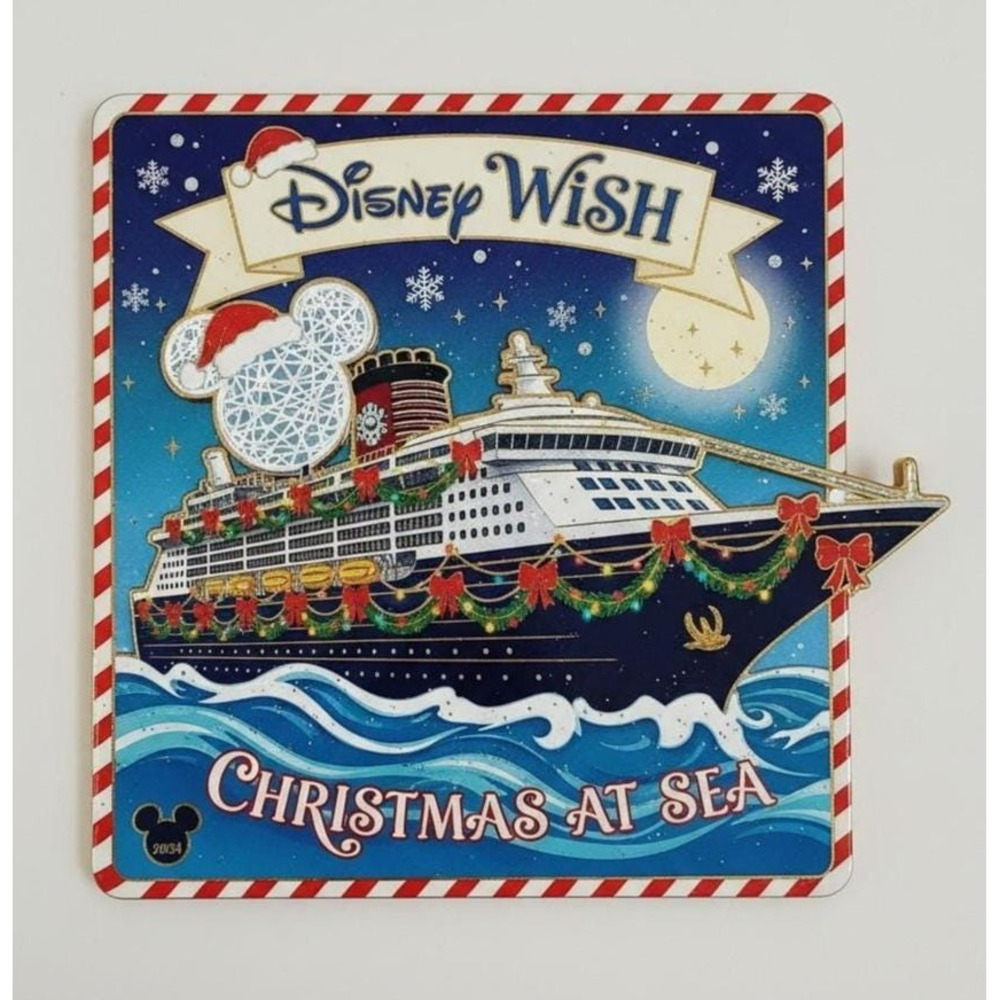 Disney Wish Christmas at Sea‎ Cruise Ship Door Magnet Holiday Decor 2025